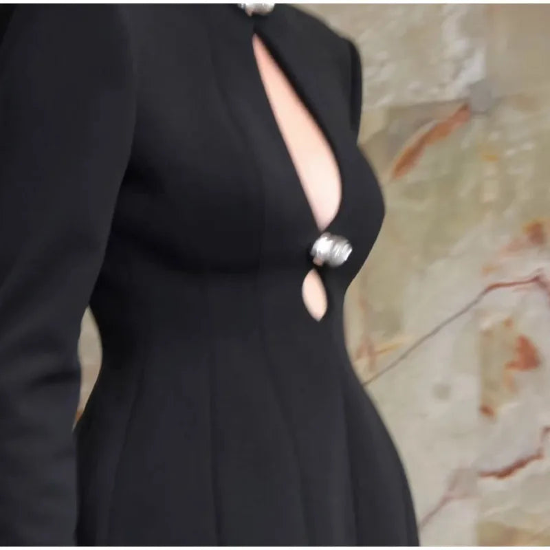 Black Hollow Out Mini