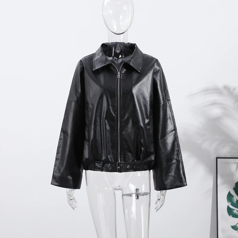 Vintage PU Leather Bomber Jackets 2