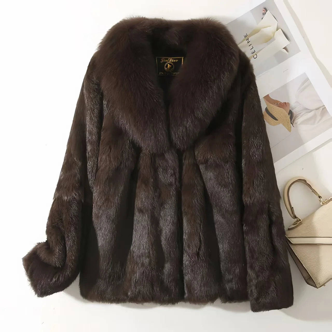 Real Rex Rabbit Fur Coat f