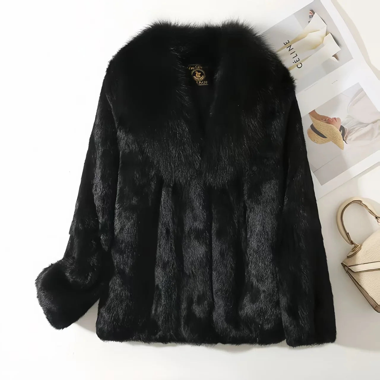 Real Rex Rabbit Fur Coat f