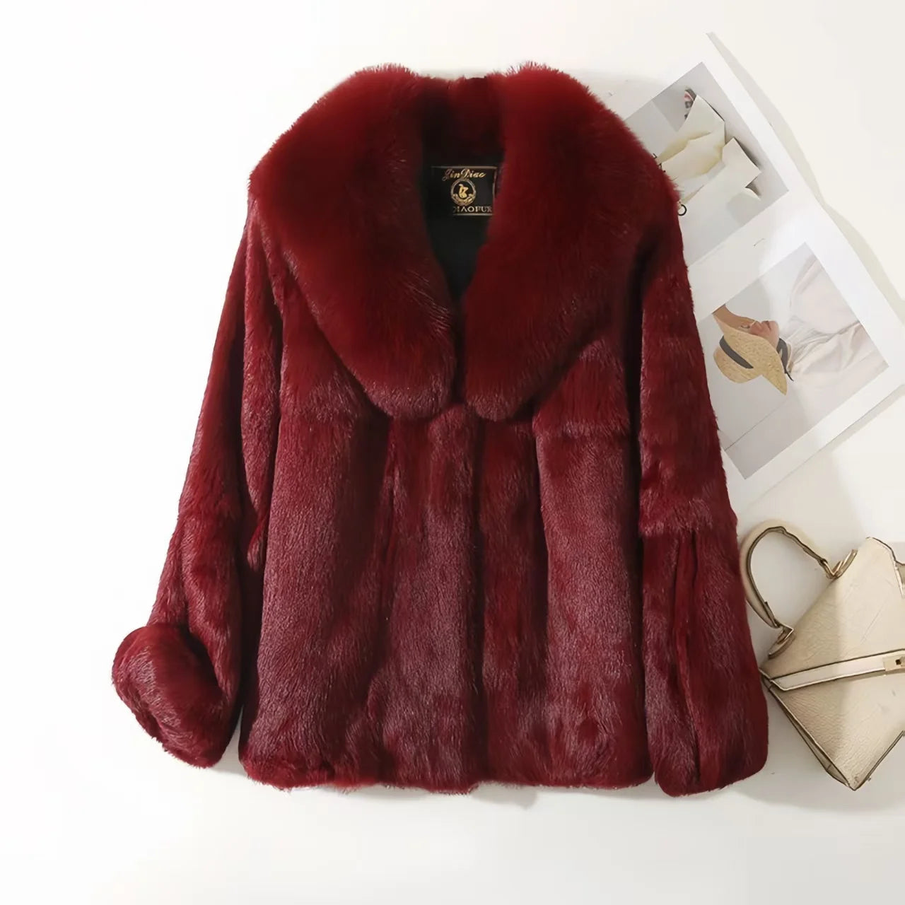 Real Rex Rabbit Fur Coat f