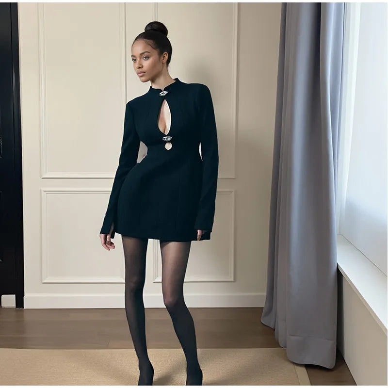 Black Hollow Out Mini