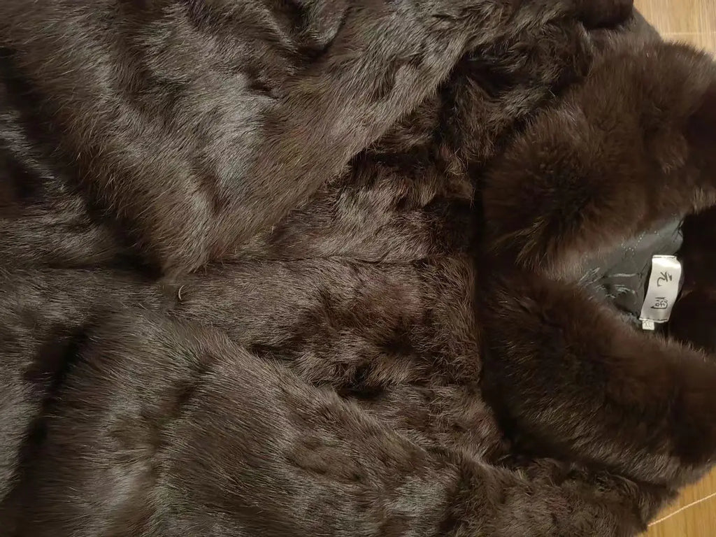 Real Rex Rabbit Fur Coat f