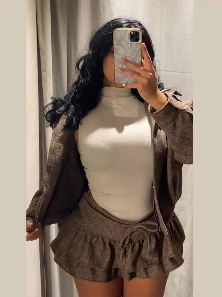 Twill Jacket Short Culottes