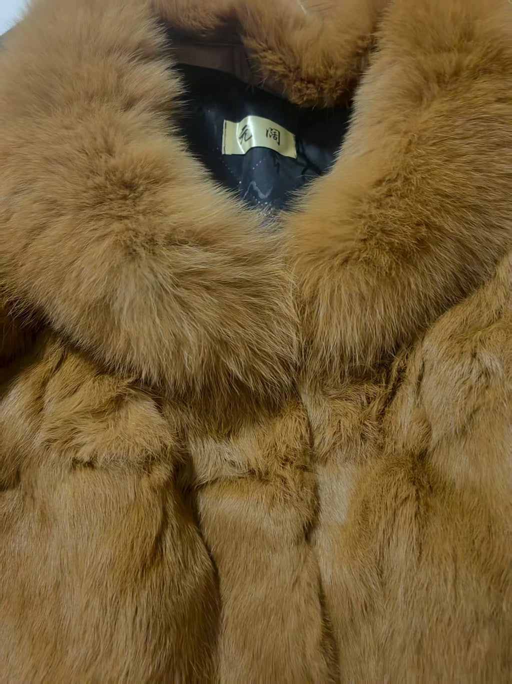 Real Rex Rabbit Fur Coat f