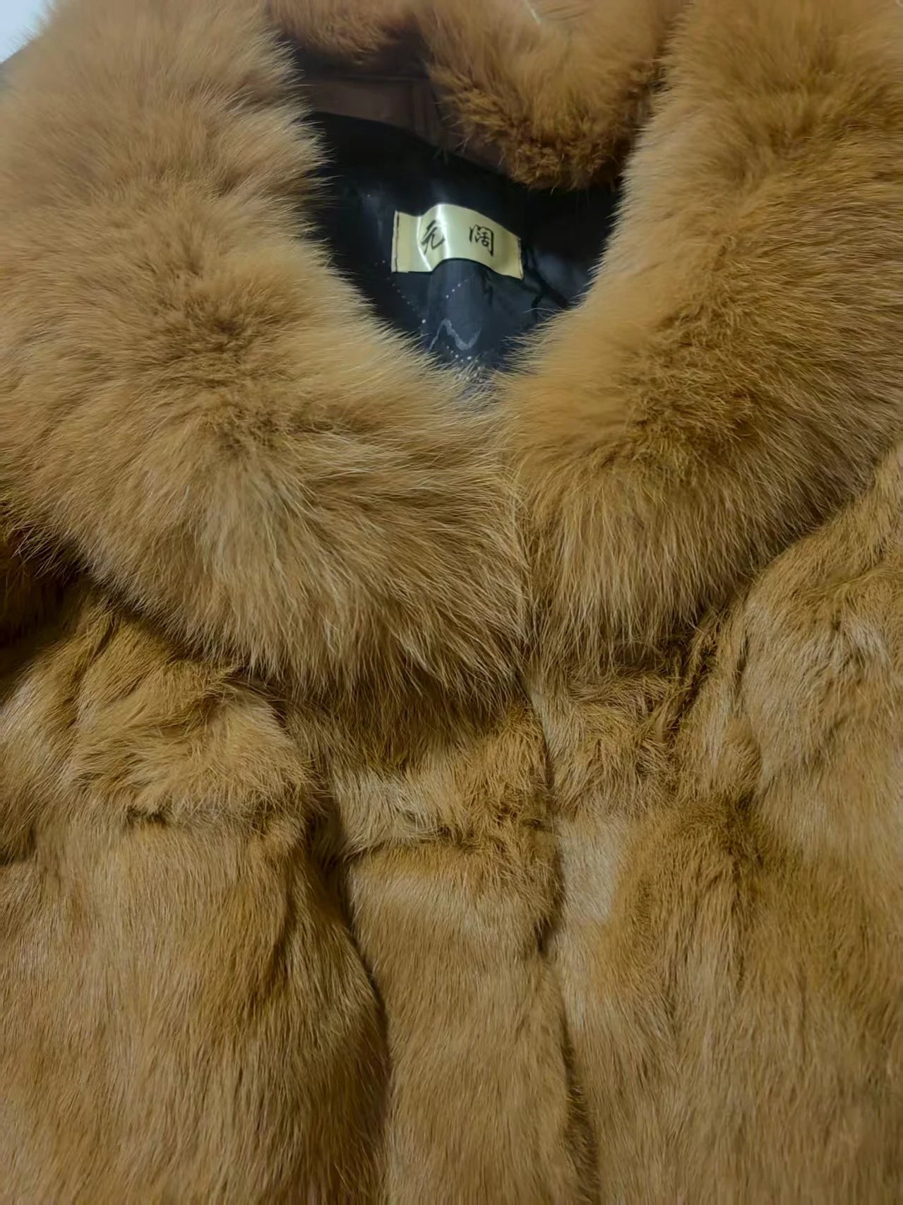 Real Rex Rabbit Fur Coat f