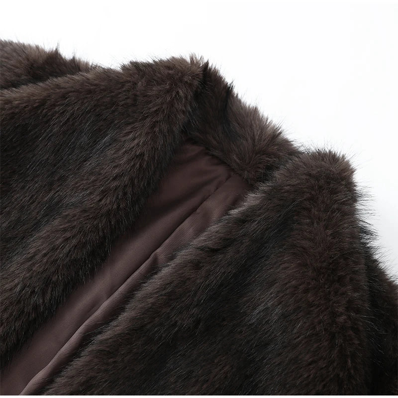 Brown Medium-length Fur Coat