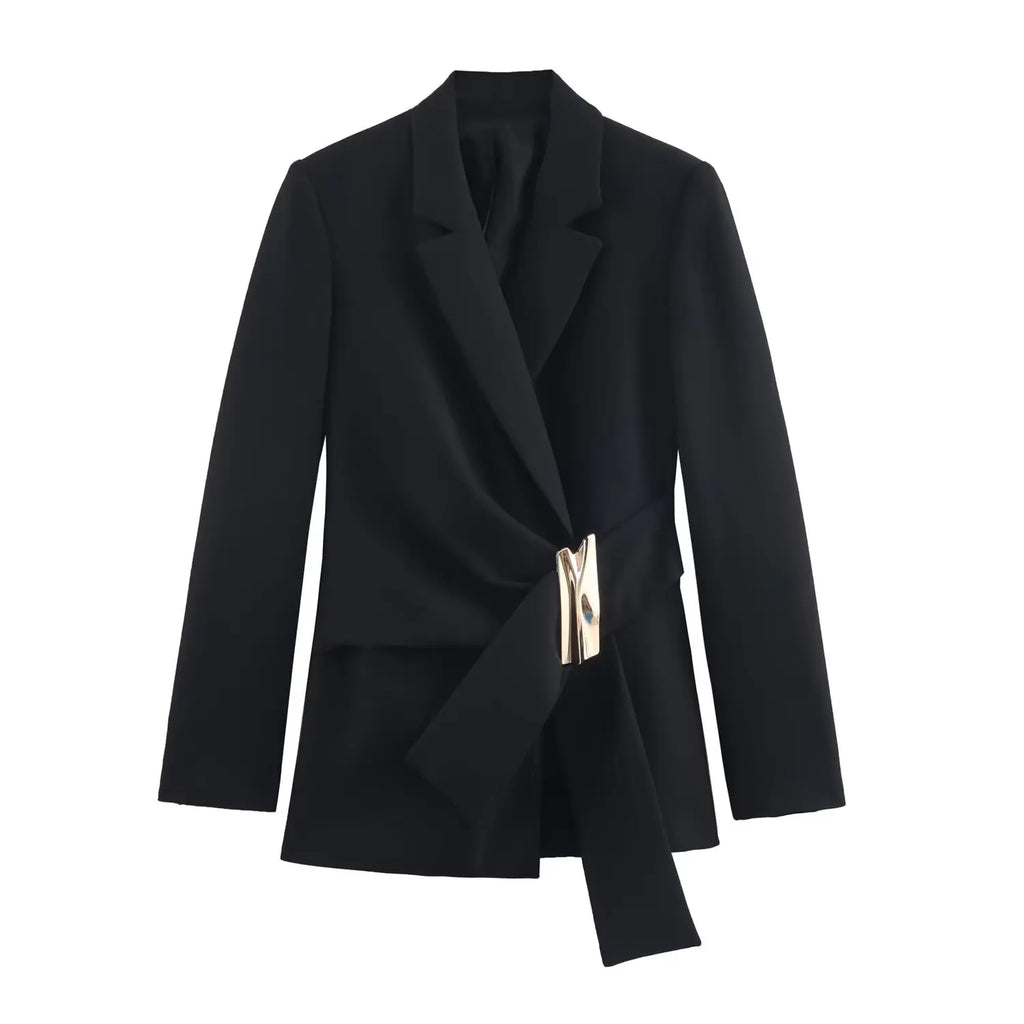 Office Lady Buttoned Blazer Jacket