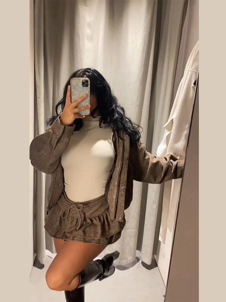 Twill Jacket Short Culottes