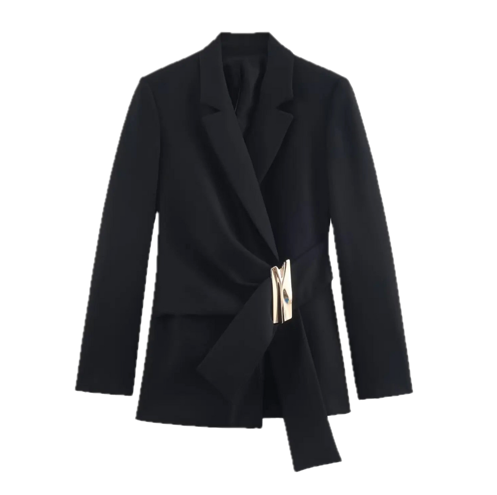 Office Lady Buttoned Blazer Jacket