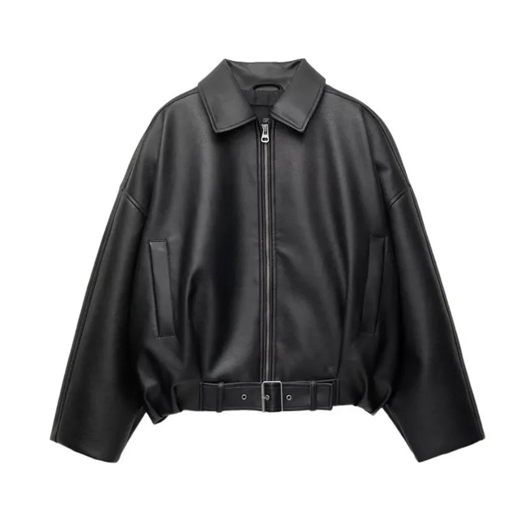 Vintage PU Leather Bomber Jackets 2