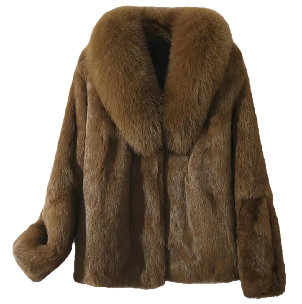 Real Rex Rabbit Fur Coat f