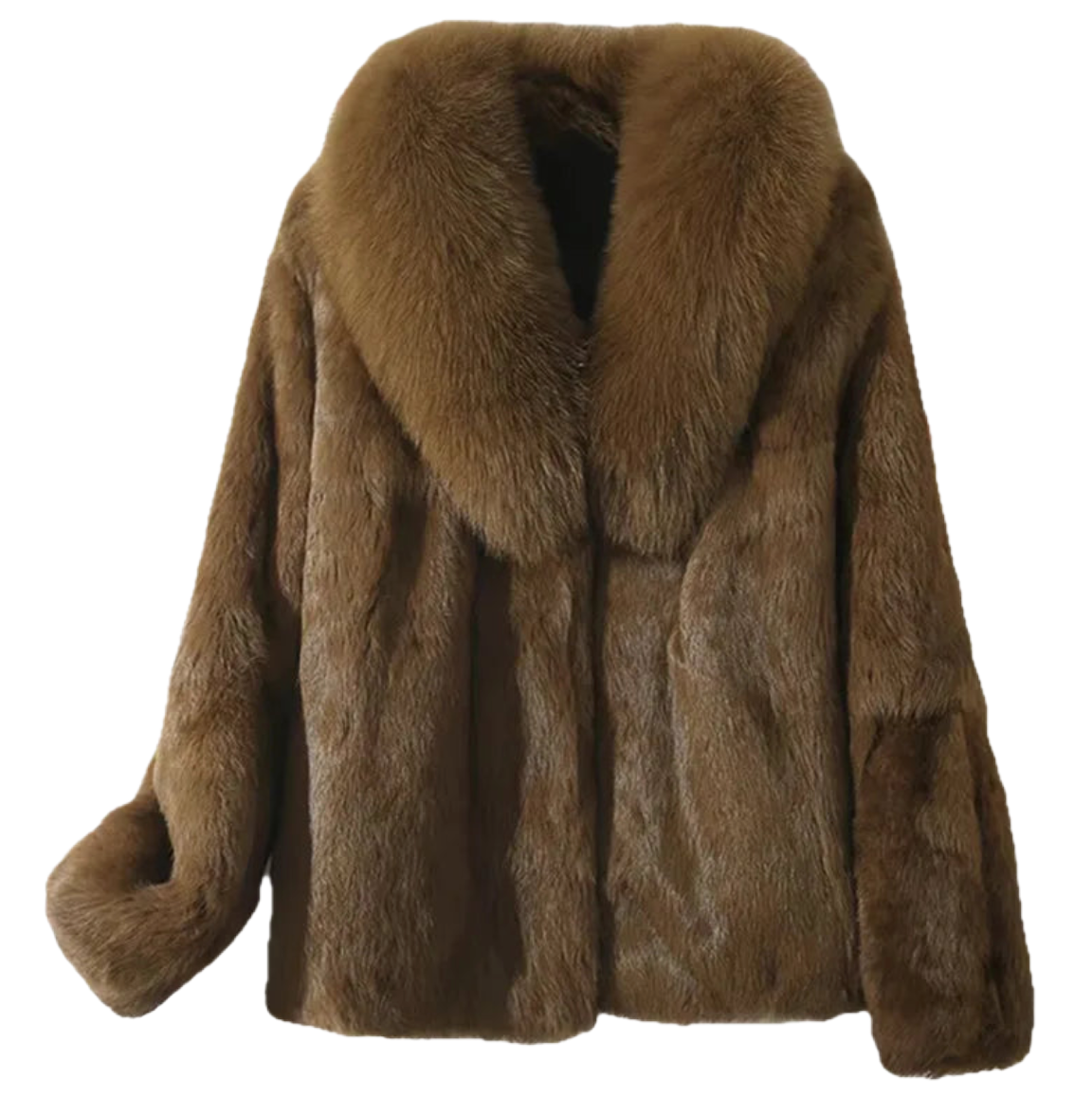 Real Rex Rabbit Fur Coat f