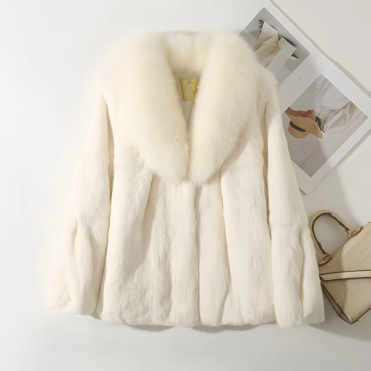 Real Rex Rabbit Fur Coat f