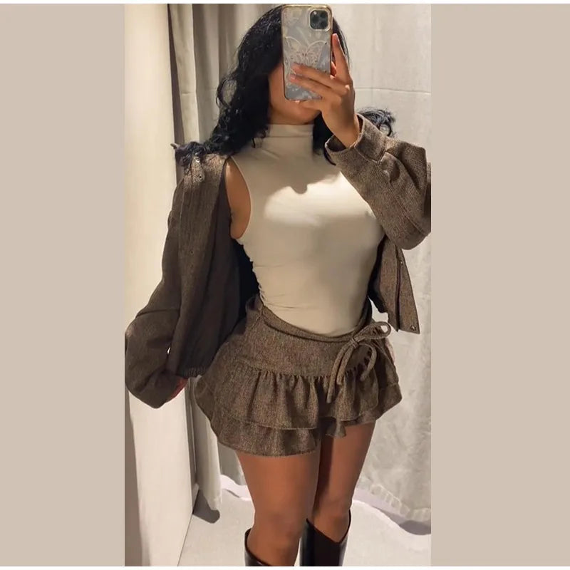 Twill Jacket Short Culottes