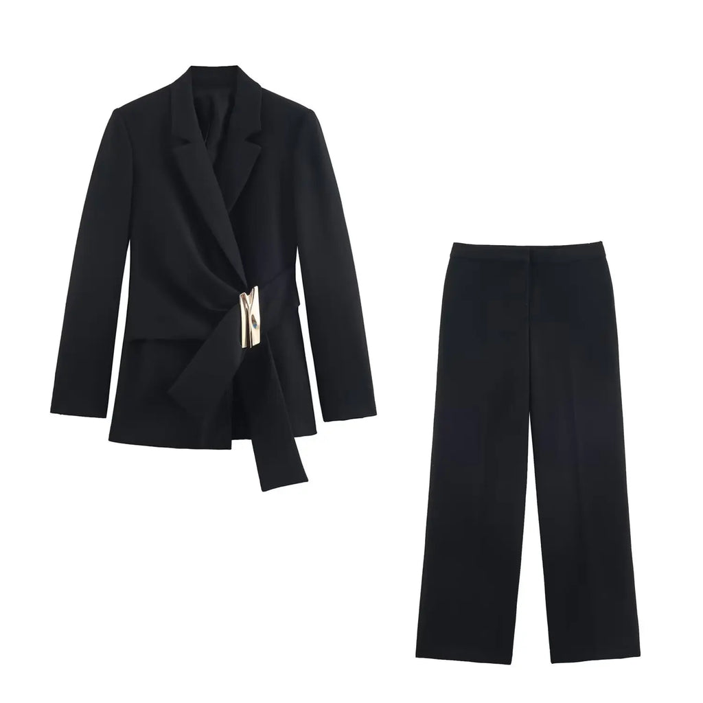 Office Lady Buttoned Blazer Jacket